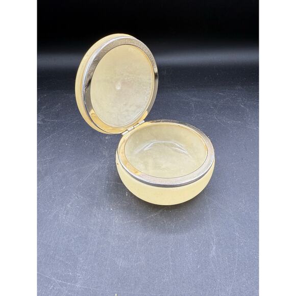 Yellow Alabaster Himark Giftware Italy Hinged Rose Floral Trinket Box - Picture 5 of 8